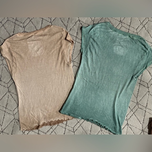 Free People Movement XS/S t shirt bundle! Distressed looks. Very stretchy! NWOT - Picture 2 of 5